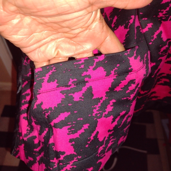 Debra deRoo Pink/ Black Blazer Women Large - Picture 3 of 8